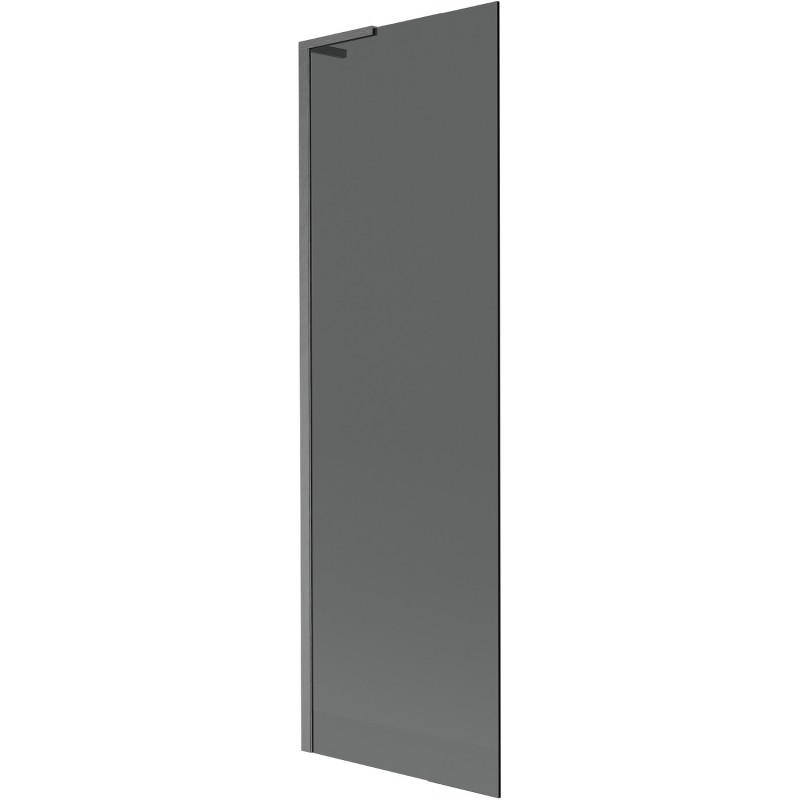 Mexen Next L Badewannenabtrennung einteilig 60 x 150 cm, Graphit, gebürstetes Gun Gray - 895-060-000-03-40-66