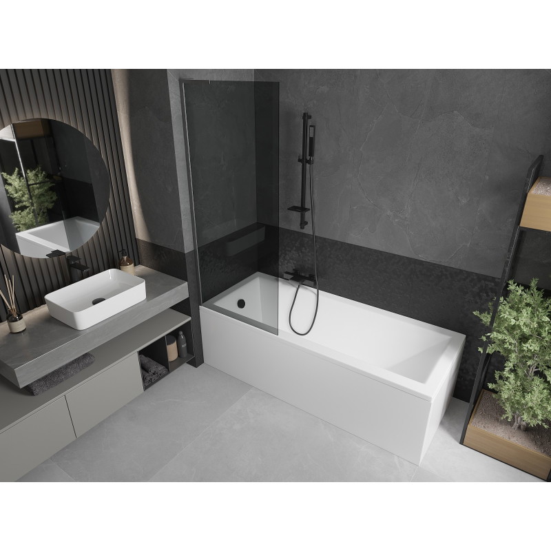 Mexen Next L vannitoavahe sirm 1-tiivaline 70 x 150 cm, grafiit, hari gun gray - 895-070-000-03-40-66