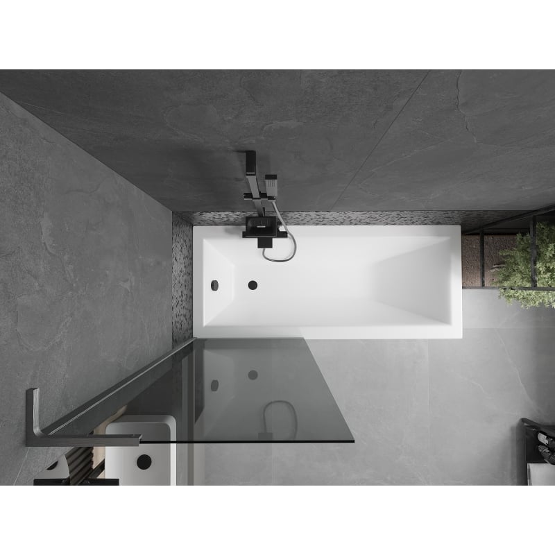 Mexen Next L vannitoavahe sirm 1-tiivaline 70 x 150 cm, grafiit, hari gun gray - 895-070-000-03-40-66