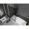 Mexen Next L 1-delige badwand 80 x 150 cm, grafiet, geborsteld kanongrijs - 895-080-000-03-40-66