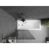 Mexen Next L 1-delige badwand 80 x 150 cm, grafiet, geborsteld kanongrijs - 895-080-000-03-40-66