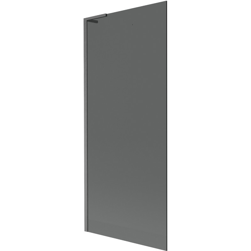Mexen Next L mampara de bañera de 1 hoja 80 x 150 cm, grafito, gris arma cepillado - 895-080-000-03-40-66
