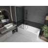 Mexen Next L Bathtub Screen 1-Panel 70 x 150 cm, Graphite, Black - 895-070-000-03-40-70