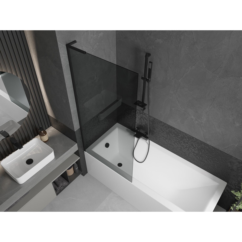Mexen Next L vanniseinale paigaldatav 1-tiivaline 80 x 150 cm, grafiit, must - 895-080-000-03-40-70