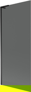 Mexen Next L Badewannenabtrennung 1-flügelig 80 x 150 cm, Graphit, Schwarz - 895-080-000-03-40-70