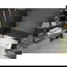 Mexen Next L badwand 1-deurs 90 x 150 cm, grafiet, zwart - 895-090-000-03-40-70