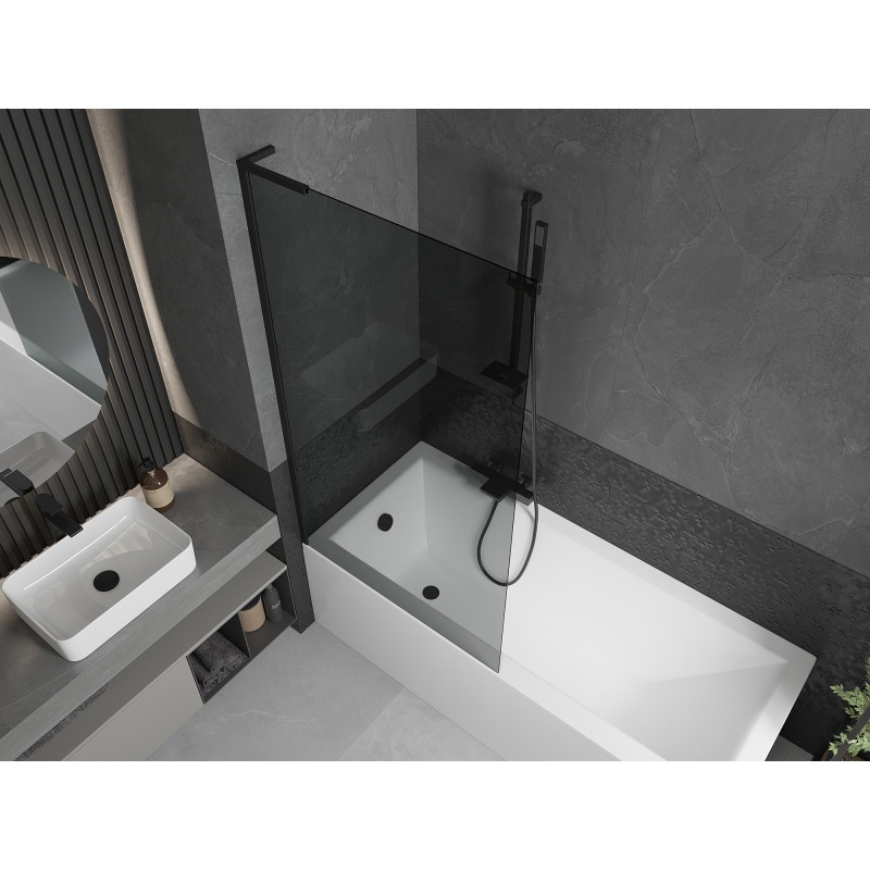 Mexen Next L vannie kaitse 1-ukseline 90 x 150 cm, grafiit, must - 895-090-000-03-40-70