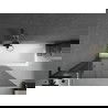 Mexen Next L Badewannenwand 1-flügelig 100 x 150 cm, Graphit, Schwarz - 895-100-000-03-40-70