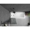 Mexen Next L jednodijelni paravan za kadu 60 x 150 cm, grafit, metalni izgled - 895-060-000-03-40-95