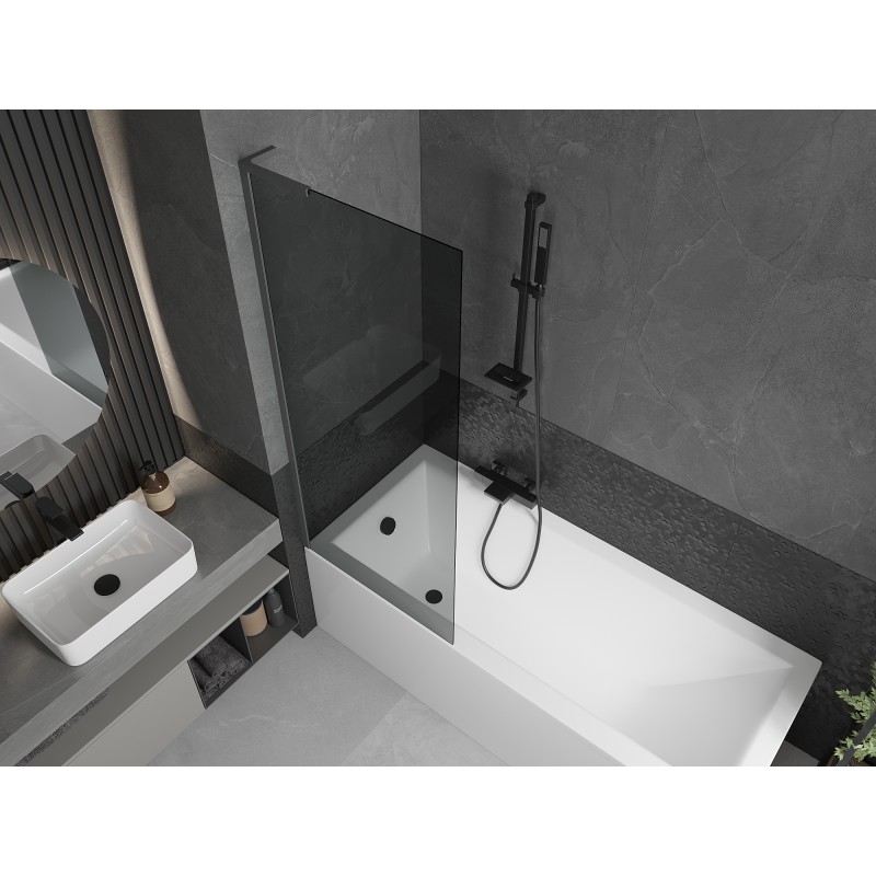 Mexen Next L enokna stena za kad 1-krilna 70 x 150 cm, grafit, gun metal - 895-070-000-03-40-95