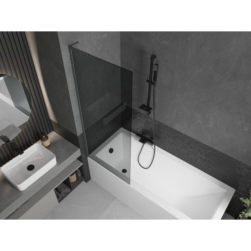 Mexen Next L single-panel bath screen 70 x 150 cm, graphite, gun metal - 895-070-000-03-40-95
