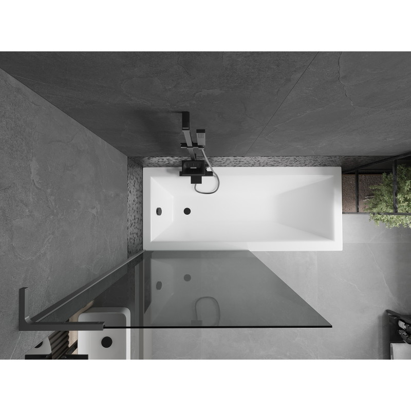 Mexen Next L vannie paravan, 1-tiivaline 90 x 150 cm, grafiit, gun metal - 895-090-000-03-40-95