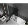 Mexen Next L Duschwand für Badewanne 1-flügelig 100 x 150 cm, grafit, Gun Metal - 895-100-000-03-40-95