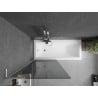 Mexen Next L Bath Screen 1-wing 80 x 150 cm, Graphite, Brushed Nickel - 895-080-000-03-40-97