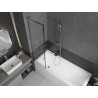 Mexen Next L vannipaneel, 1-osaline 50 x 150 cm, must raam, kroom - 895-050-000-03-70-01