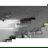 Mexen Next L Badewannenfaltwand 1-flügelig 50 x 150 cm, schwarzes Muster, Chrom - 895-050-000-03-70-01