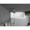 Mexen Next L vannipaneel, 1-osaline 50 x 150 cm, must raam, kroom - 895-050-000-03-70-01