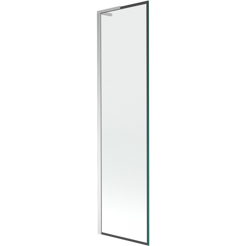Mexen Next L Badewannenfaltwand 1-flügelig 50 x 150 cm, schwarzes Muster, Chrom - 895-050-000-03-70-01