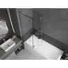 Mexen Next L parawan nawannowy 1-skrzydłowy 60 x 150 cm, czarna ramka, chrom - 895-060-000-03-70-01