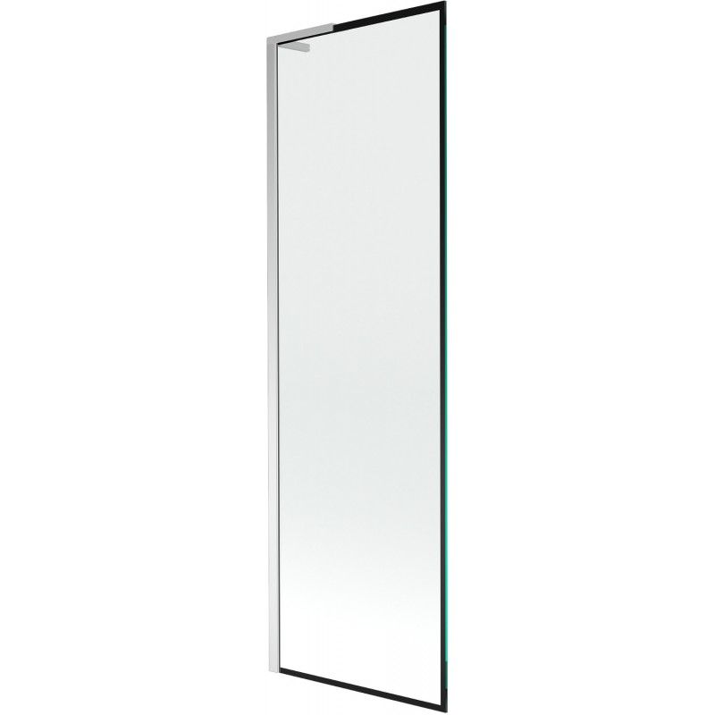 Mexen Next L parawan da bagno a 1 anta 60 x 150 cm, cornice nera, cromo - 895-060-000-03-70-01