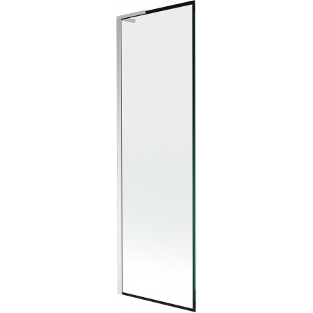 Mexen Next L parede de chuveiro 1 folha 60 x 150 cm, moldura preta, cromada - 895-060-000-03-70-01