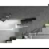 Mexen Next L badwand 1-delig 70 x 150 cm, zwart frame, chroom - 895-070-000-03-70-01