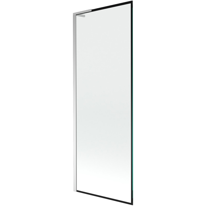 Mexen Next L pregrada za kadu s jednim krilom 70 x 150 cm, crni okvir, krom - 895-070-000-03-70-01