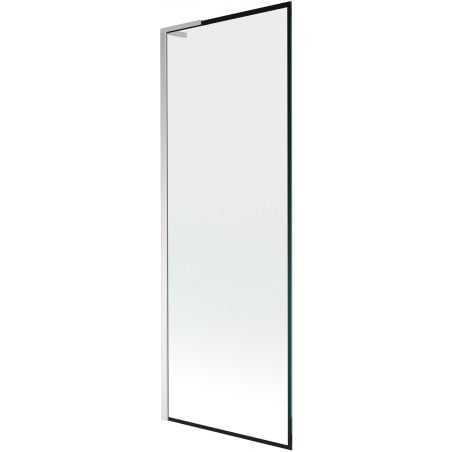 Mexen Next L Badewannenfaltwand 1-flügelig 70 x 150 cm, schwarzes Muster, Chrom - 895-070-000-03-70-01