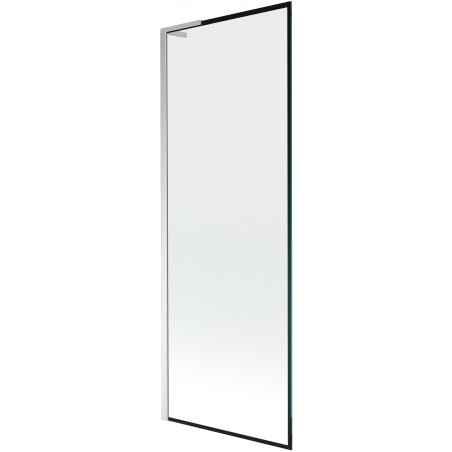 Mexen Next L badwand 1-delig 70 x 150 cm, zwart frame, chroom - 895-070-000-03-70-01