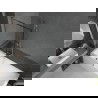Mexen Next L Badewannenabtrennung 1-flügelig 80 x 150 cm, schwarzes Muster, Chrom - 895-080-000-03-70-01