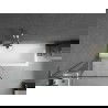 Mexen Next L Badewannenabtrennung 1-flügelig 80 x 150 cm, schwarzes Muster, Chrom - 895-080-000-03-70-01