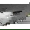 Mexen Next L badwand 1-vleugelig 90 x 150 cm, zwart frame, chroom - 895-090-000-03-70-01