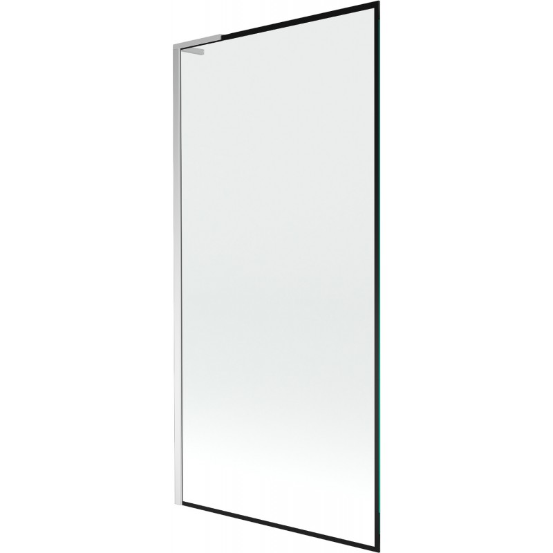 Mexen Next L Badewannenfaltwand 1-flügelig 90 x 150 cm, schwarzes Muster, Chrom - 895-090-000-03-70-01