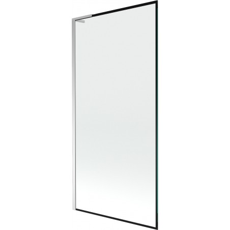 Mexen Next L Badewannenfaltwand 1-flügelig 90 x 150 cm, schwarzes Muster, Chrom - 895-090-000-03-70-01