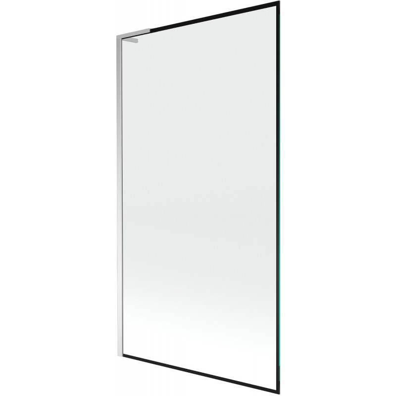 Mexen Next L Badewannenfaltwand 1-flügelig 100 x 150 cm, schwarzes Muster, Chrom - 895-100-000-03-70-01