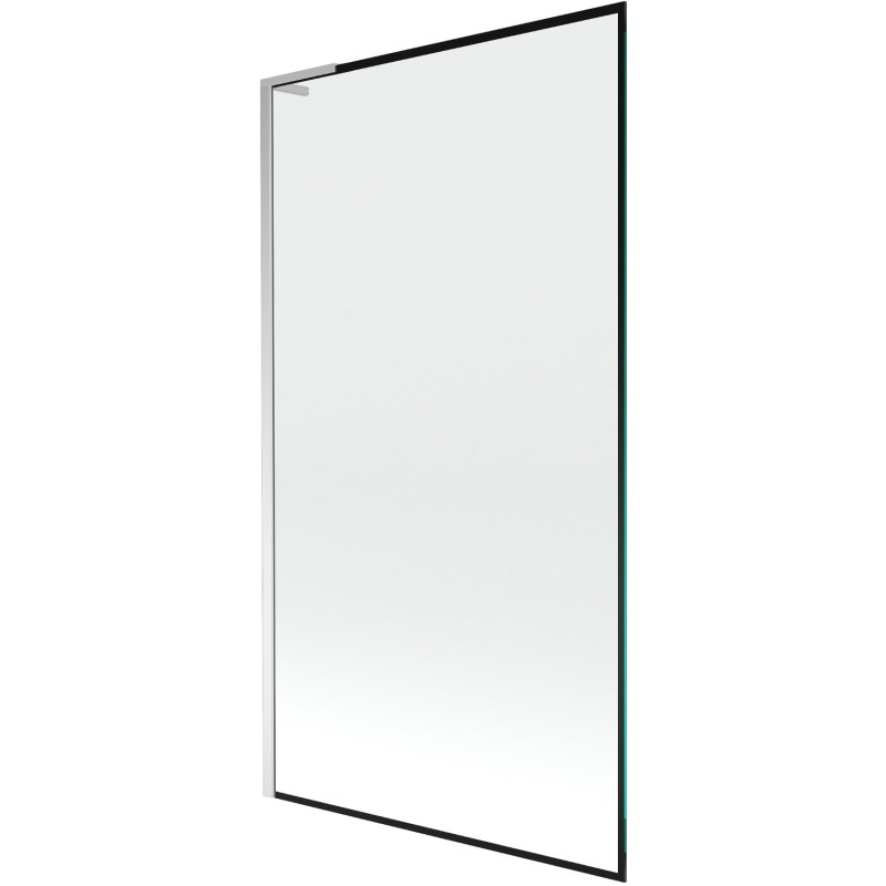 Mexen Next L vannitoa vahesein ühesuunaline 100 x 150 cm, must raam, kroom - 895-100-000-03-70-01