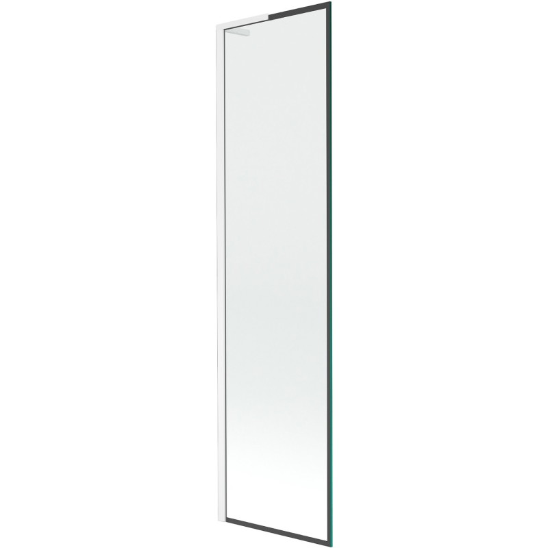Mexen Next L paravan za kadu s jednim krilom 50 x 150 cm, crni okvir, bijeli - 895-050-000-03-70-20