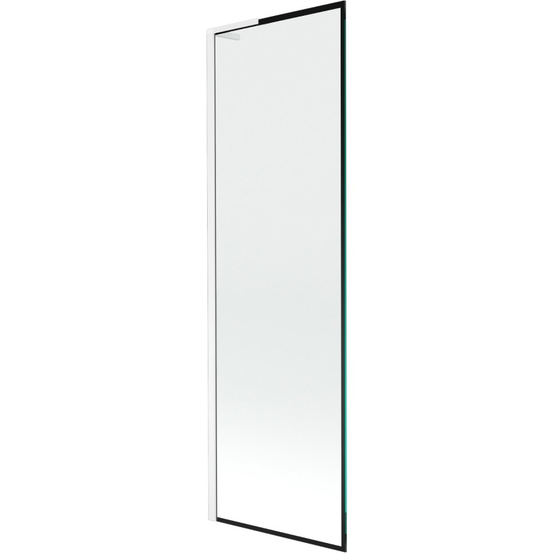 Mexen Next L vanniparavann 1-leheline 60 x 150 cm, must raam, valge - 895-060-000-03-70-20