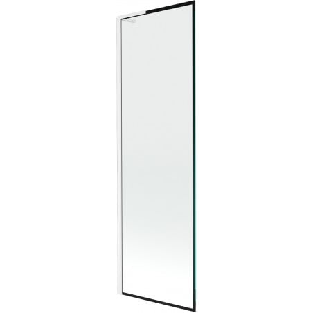 Mexen Next L Badewannenwand 1-flügelig 60 x 150 cm, schwarzes Muster, weiß - 895-060-000-03-70-20