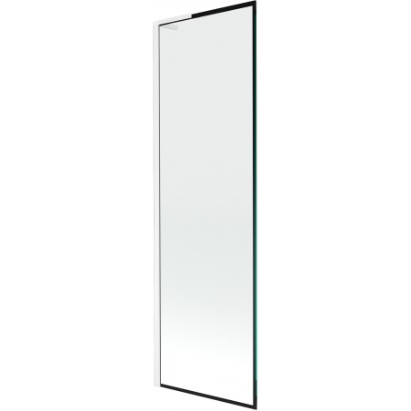 Mexen Next L parawan nawannowy 1-skrzydłowy 60 x 150 cm, czarna ramka, biały - 895-060-000-03-70-20