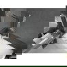 Mexen Next L Badewannenabtrennung 1-flügelig 70 x 150 cm, schwarzes Muster, weiß - 895-070-000-03-70-20