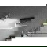 Mexen Next L Badewannenabtrennung 1-flügelig 70 x 150 cm, schwarzes Muster, weiß - 895-070-000-03-70-20