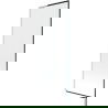 Mexen Next L Badewannenabtrennung 1-flügelig 70 x 150 cm, schwarzes Muster, weiß - 895-070-000-03-70-20
