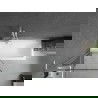 Mexen Next L Badewannenfaltwand 1-flügelig 80 x 150 cm, schwarzes Muster, weiß - 895-080-000-03-70-20