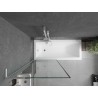 Mexen Next L vannitoauks 1-leheline 80 x 150 cm, must raam, valge - 895-080-000-03-70-20