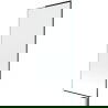 Mexen Next L Badewannenfaltwand 1-flügelig 80 x 150 cm, schwarzes Muster, weiß - 895-080-000-03-70-20