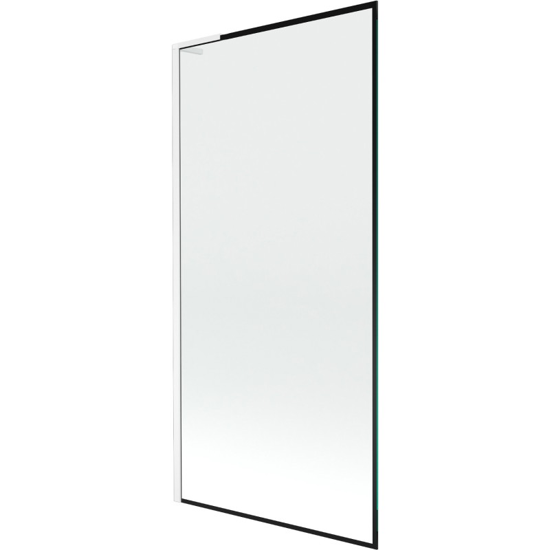 Mexen Next L paravan za kadu s jednim krilom 90 x 150 cm, crni okvir, bijeli - 895-090-000-03-70-20