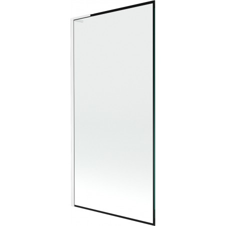 Mexen Next L Badewannenfaltwand 1-flügelig 90 x 150 cm, schwarzes Muster, weiß - 895-090-000-03-70-20