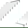 Mexen Next L Wannenschirm 1-flügelig 100 x 150 cm, schwarzes Muster, weiß - 895-100-000-03-70-20
