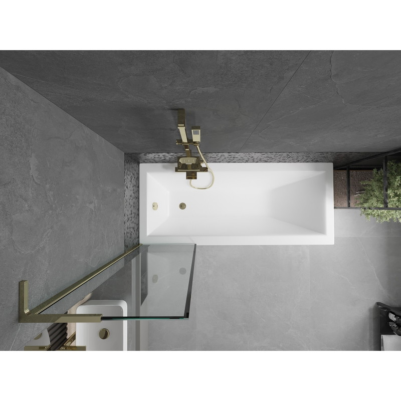 Mexen Next L vanniekraan 1-tiivaline 50 x 150 cm, must raam, kuldne - 895-050-000-03-70-50
